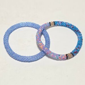 2 Sashka 8" Beaded Bracelets Handmade